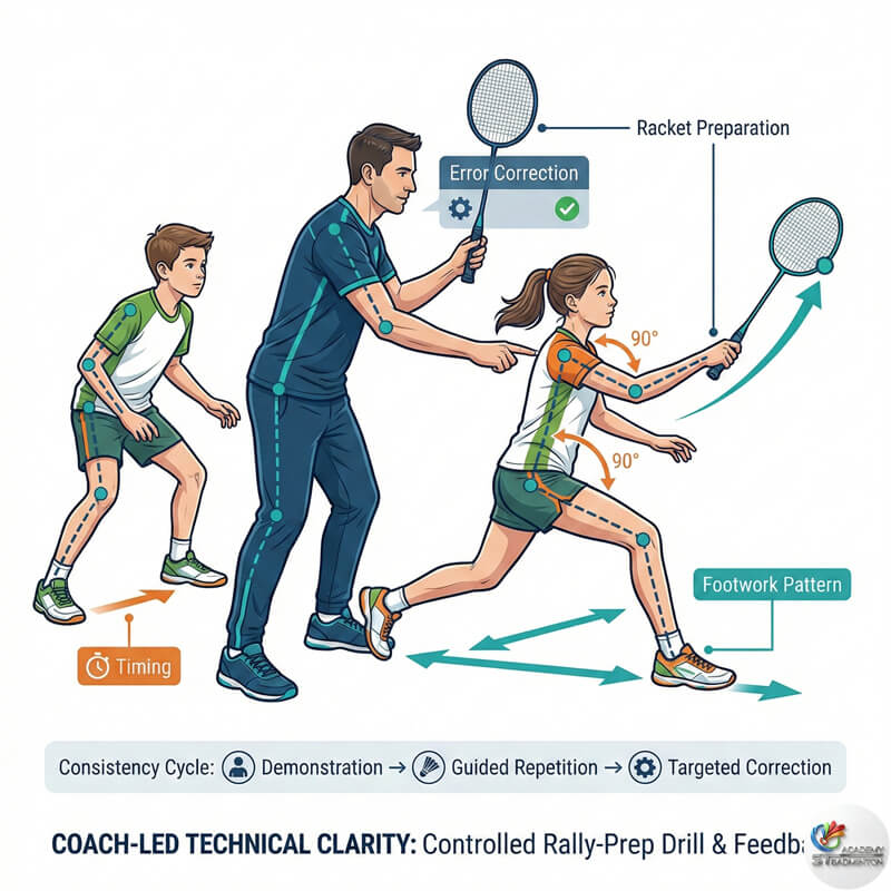 Eric Chuar 教练在士拉央 (Selayang) 教授羽毛球技术