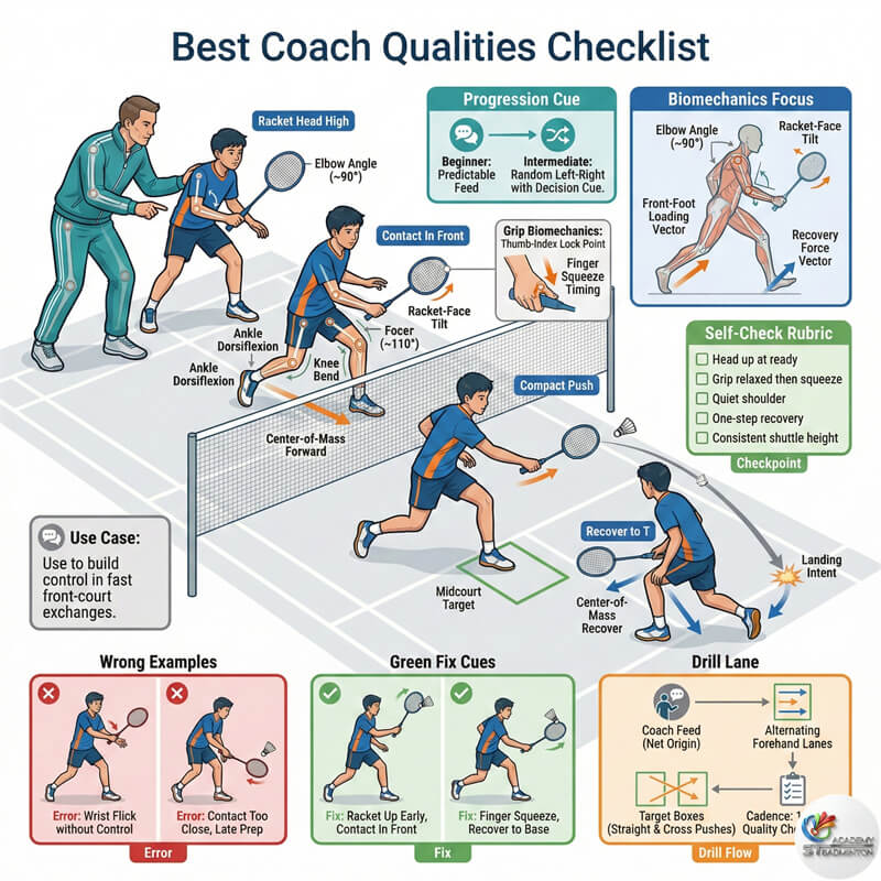 Coach correcting grip and swing technique individually in small group class in Setapak
