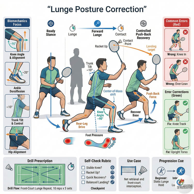 Coach correcting lunge posture during shadow training in Selayang
