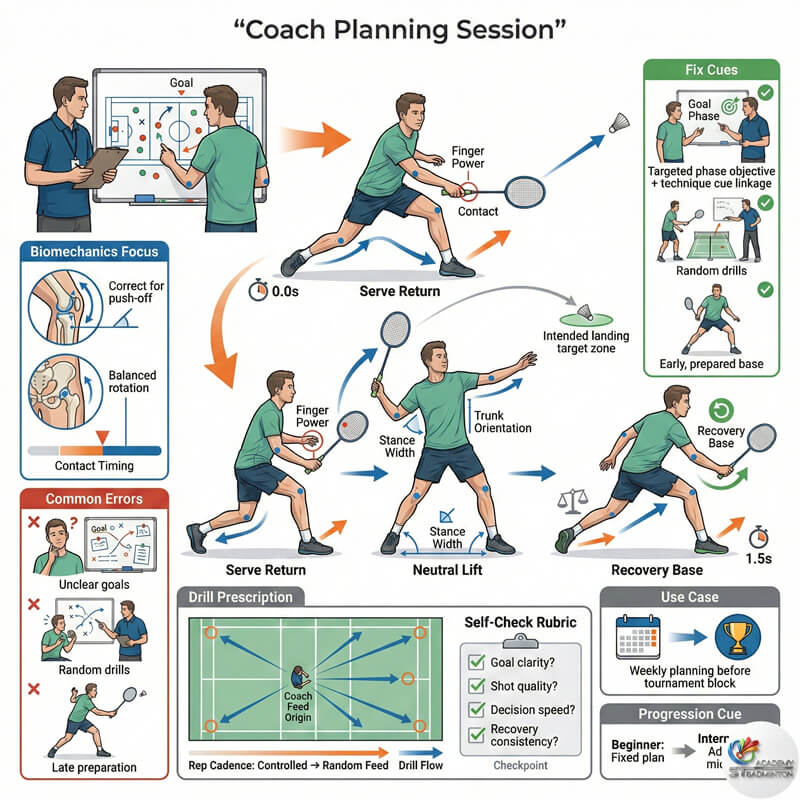 Coach explaining periodization and tournament preparation plan in CITY_COUNTRY