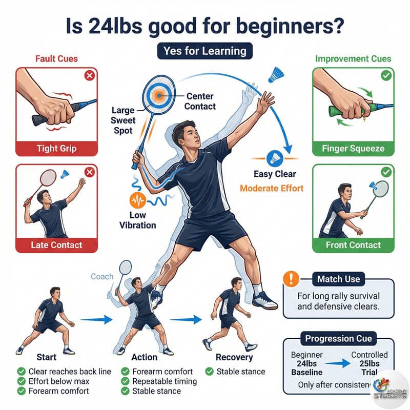 Coach explaining sweet spot location to student