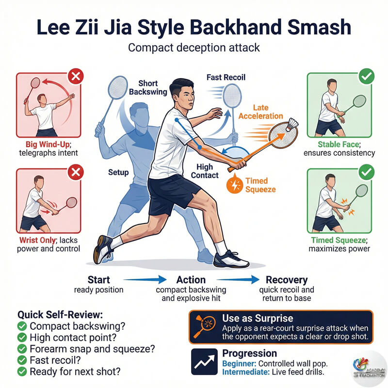 Coach explaining the difference between wrist flexion and forearm rotation for backhand power