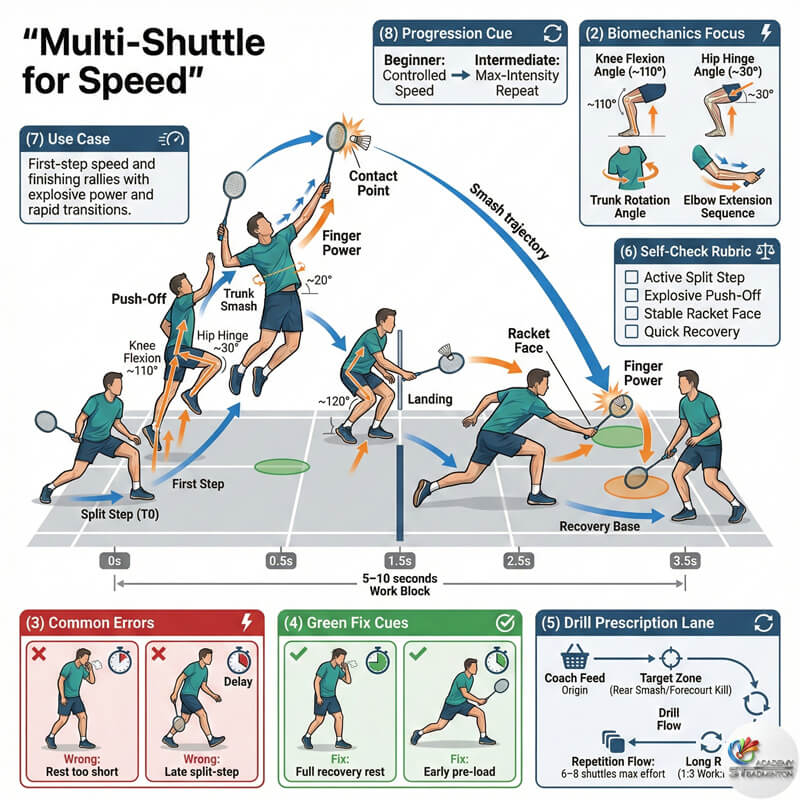 Coach running HIIT-style badminton conditioning near Cheras and Kepong