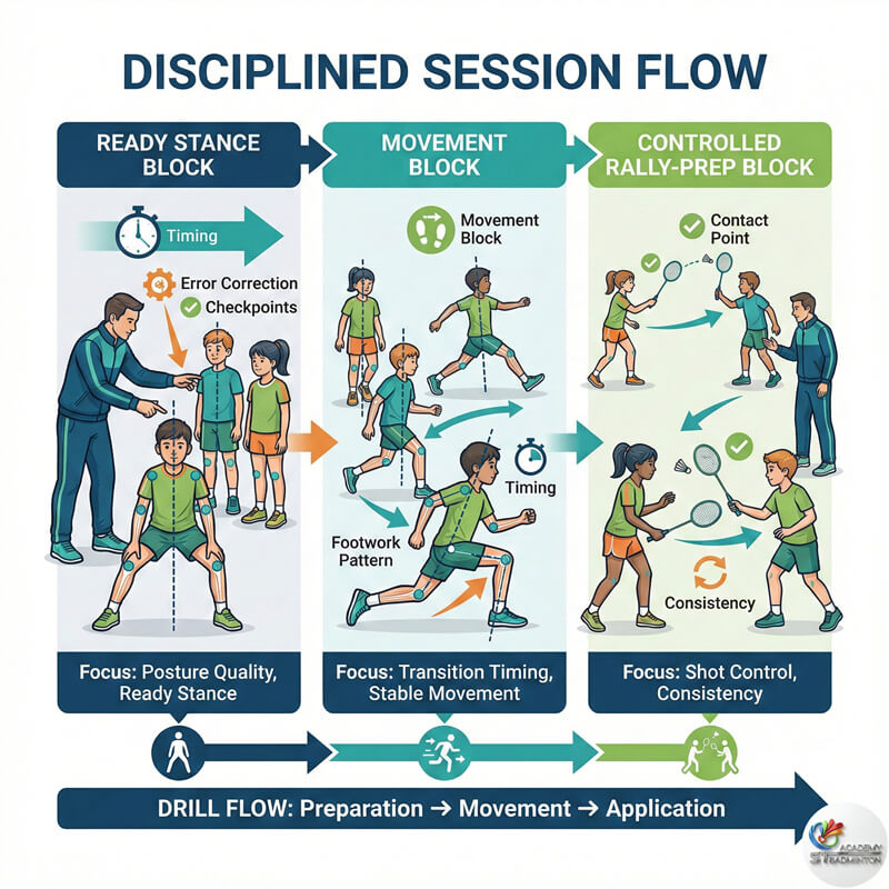 Taman Desa Bakti 纪律严明的儿童羽毛球训练课程