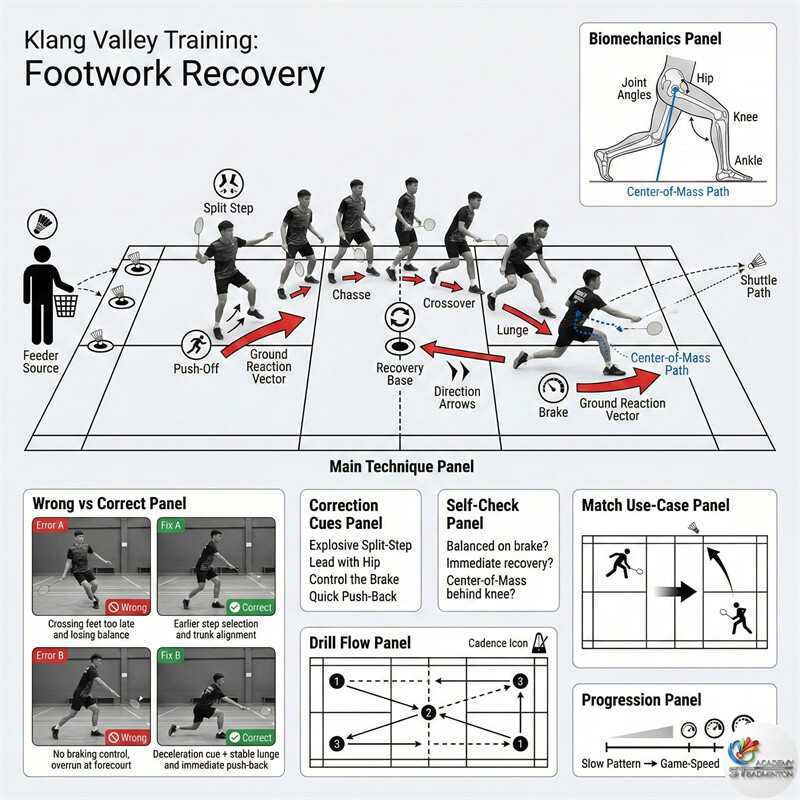 巴生谷私人羽毛球教練課程中的步法與回位訓練