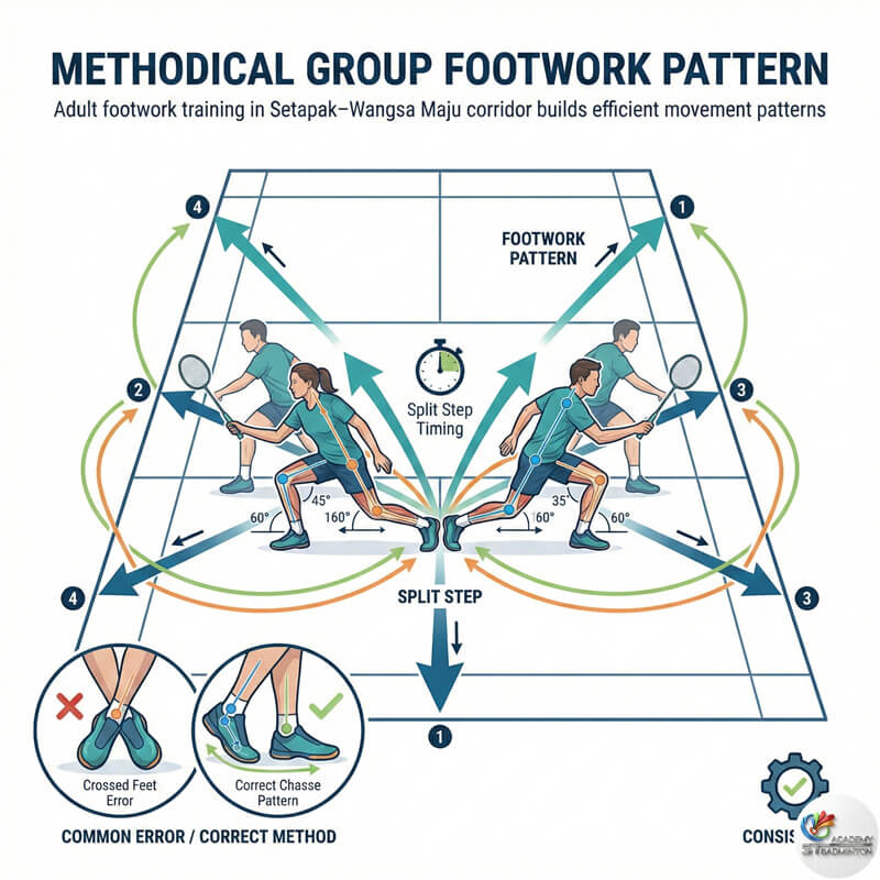 旺沙玛朱羽毛球中心成人步法训练