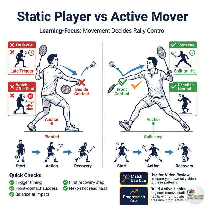 Group practicing 6-point shadow drills for court coverage