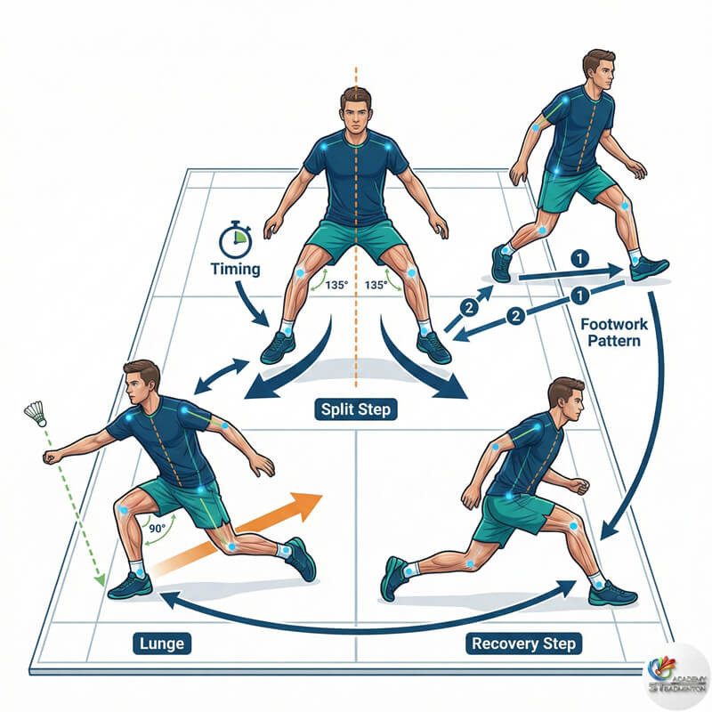 Latihan footwork metodis di W Sentul Badminton Centre