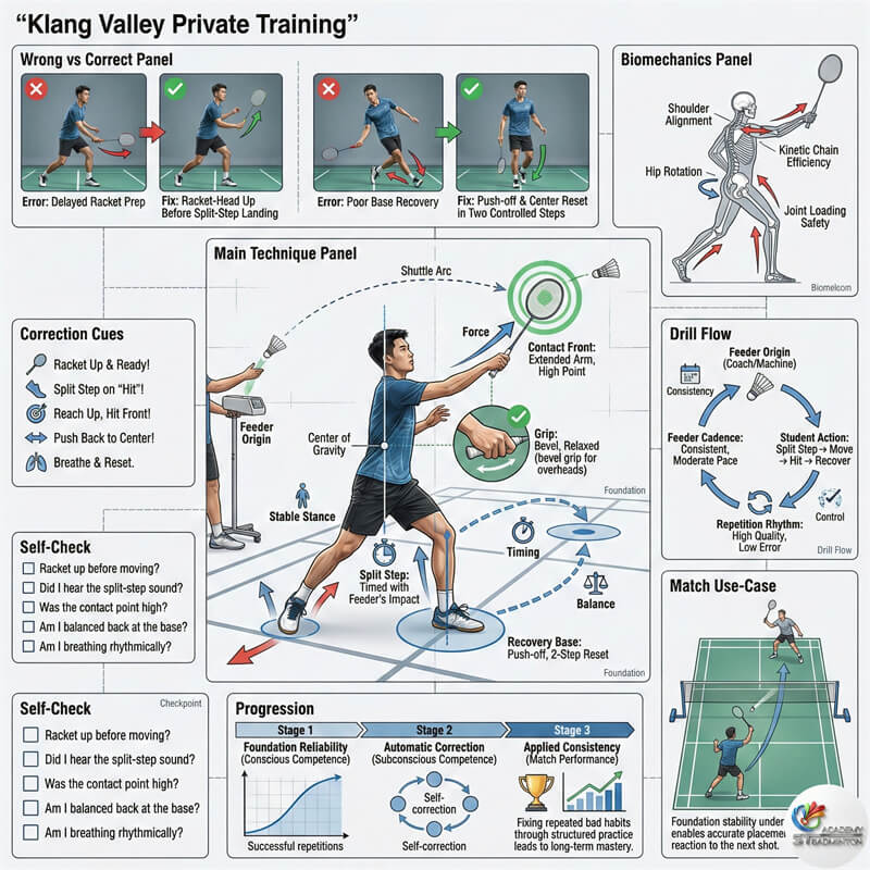 巴生谷私人羽毛球訓練為學生糾正壞習慣