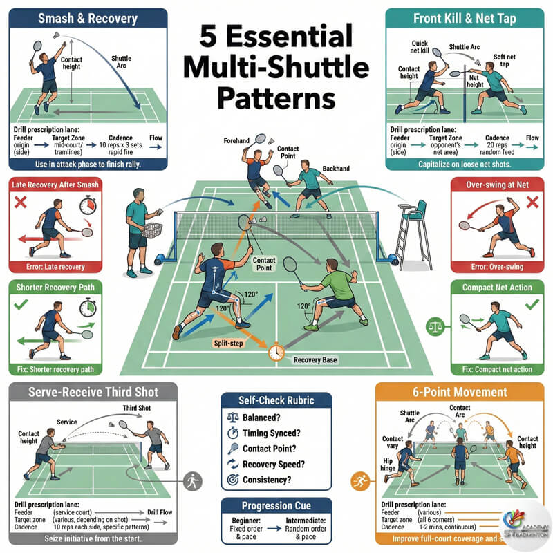 Professional multi-shuttle training session for advanced players in Kuala Lumpur