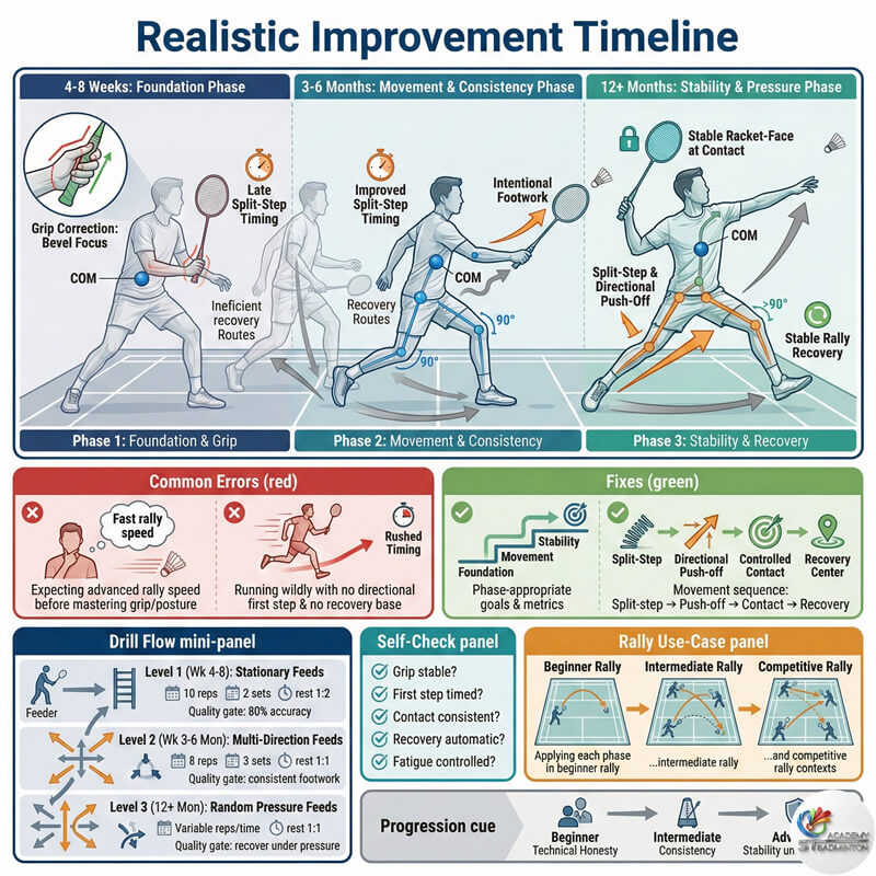 甲洞羽毛球训练的现实进步时间表