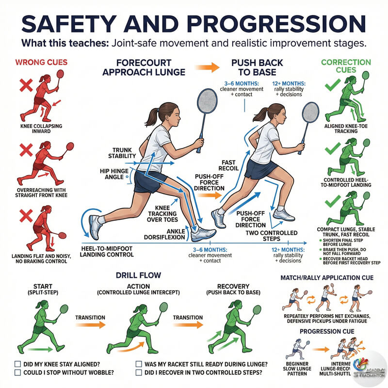 Small group badminton class for girls in Klang focusing on footwork and posture correction