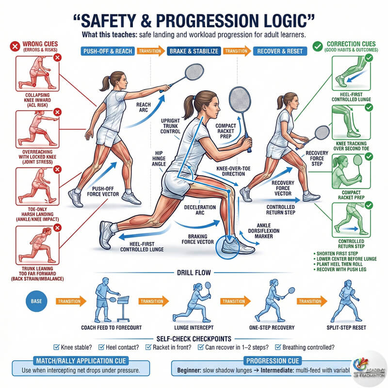 Small group badminton class for women in Klang focusing on posture correction