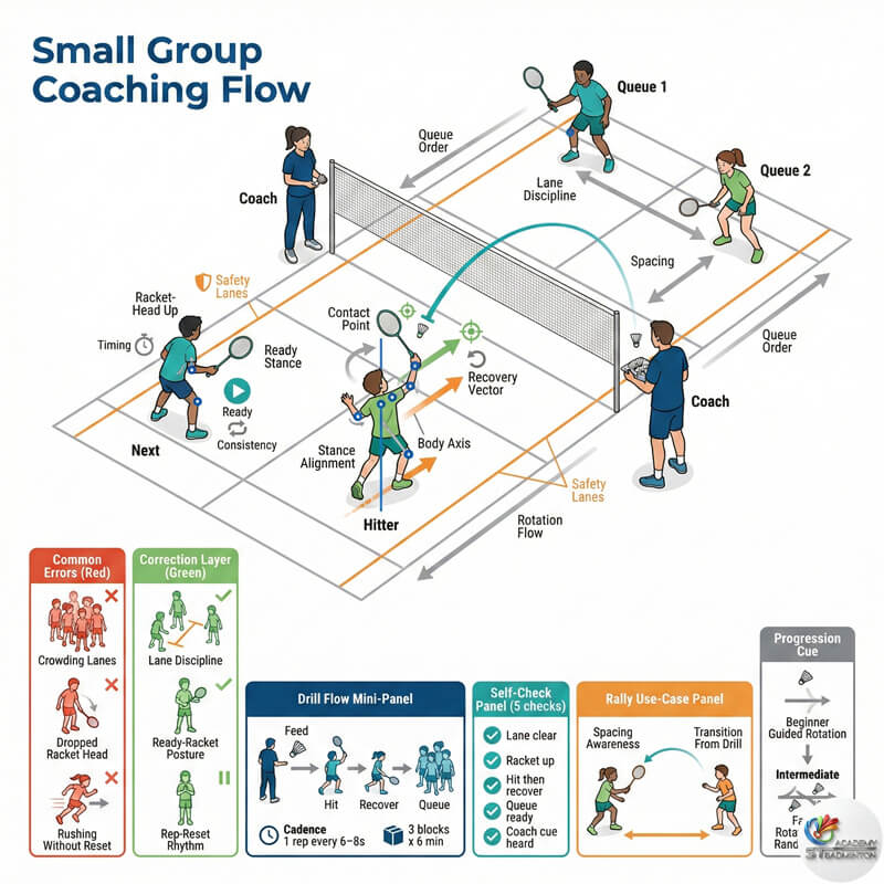 Small group badminton class in Klang for children