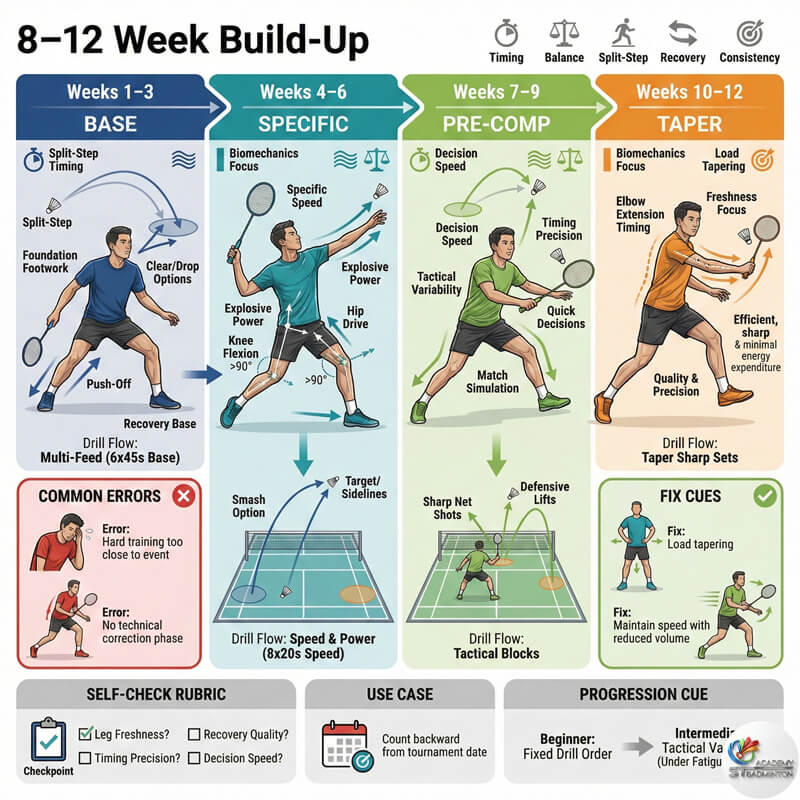 State-level badminton player from Cheras and Kepong working through pre-competition training phase