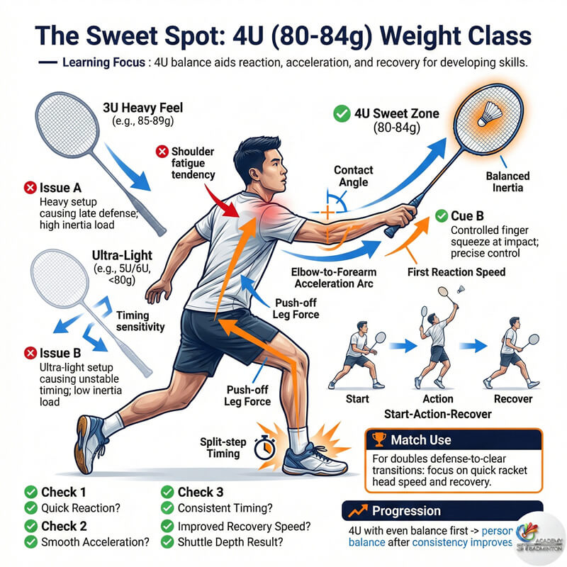Student checking the price tag and specs of a budget badminton racket