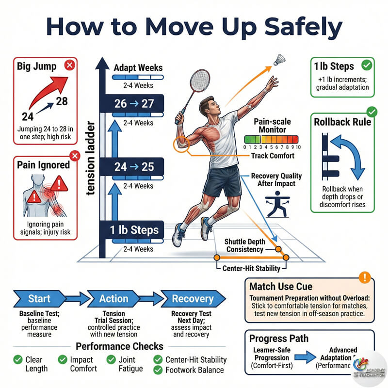 Student comparing thick durable strings vs thin repulsive strings