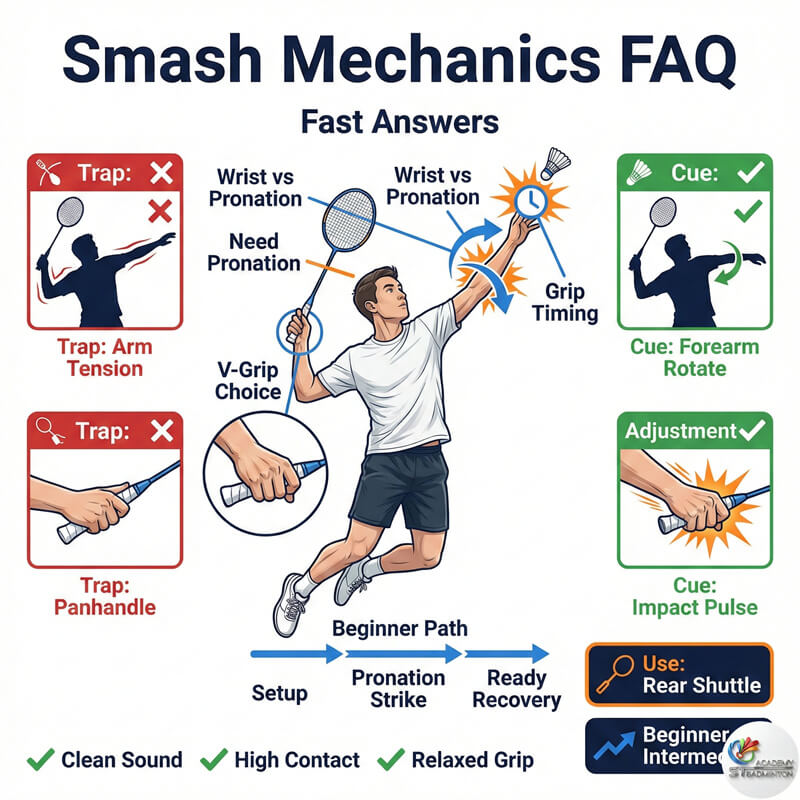 Student practicing the elbow lead position for smash power