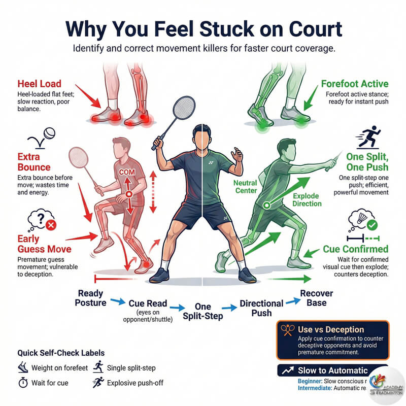 Students practicing 4-point shadow drills for court coverage