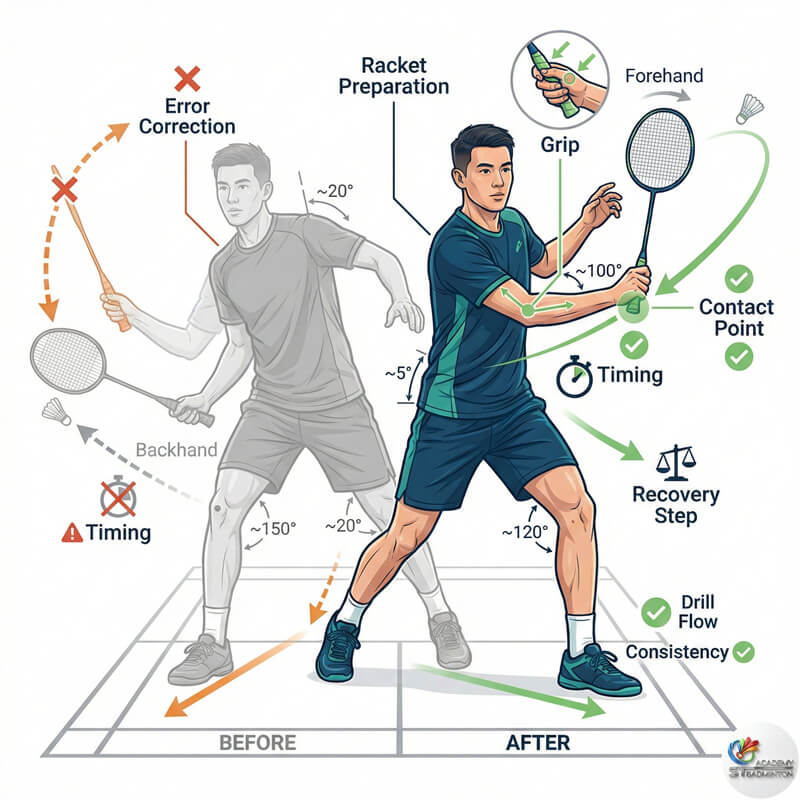 吉隆坡成人羽毛球技术动作纠正