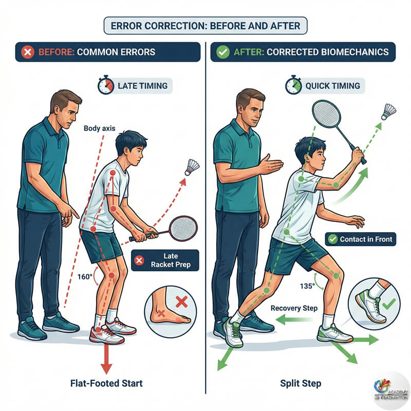 Hasil koreksi teknis untuk siswa bulutangkis di Sentul