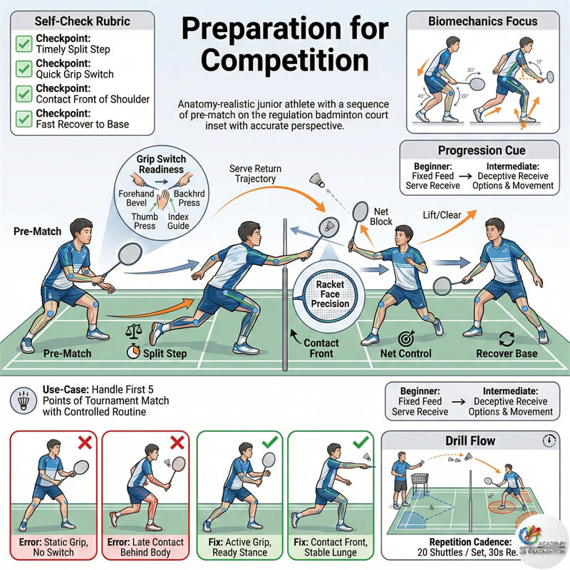 Young badminton athlete preparing for competition near Cheras and Kepong by ST Badminton Academy
