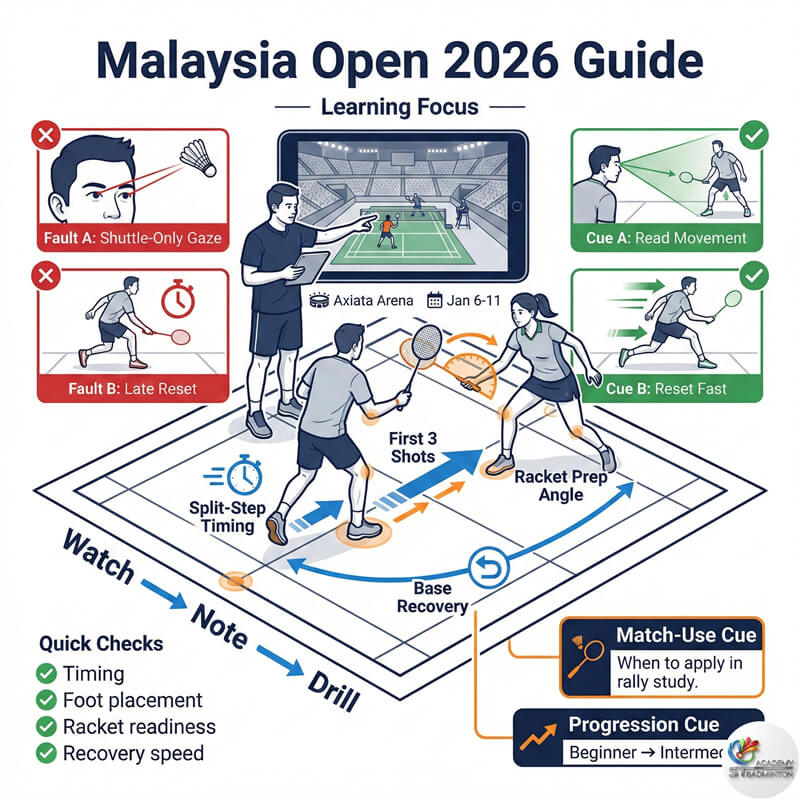 Fans and players preparing for Malaysia Open 2026 at Axiata Arena Bukit Jalil