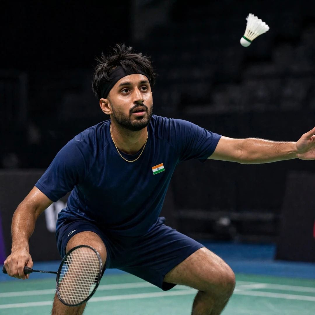 Alap Mishra in a low defensive crouch (AI-generated) Alap Mishra in a low defensive crouch (AI-generated)