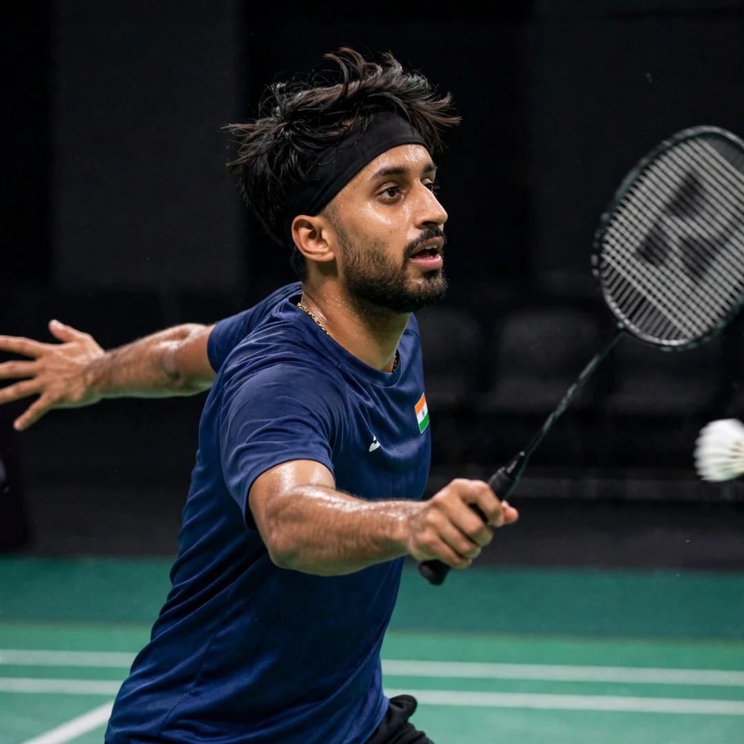 Alap Mishra playing a forehand drive at the Vietnam Open (AI-generated) Alap Mishra playing a forehand drive at the Vietnam Open (AI-generated)
