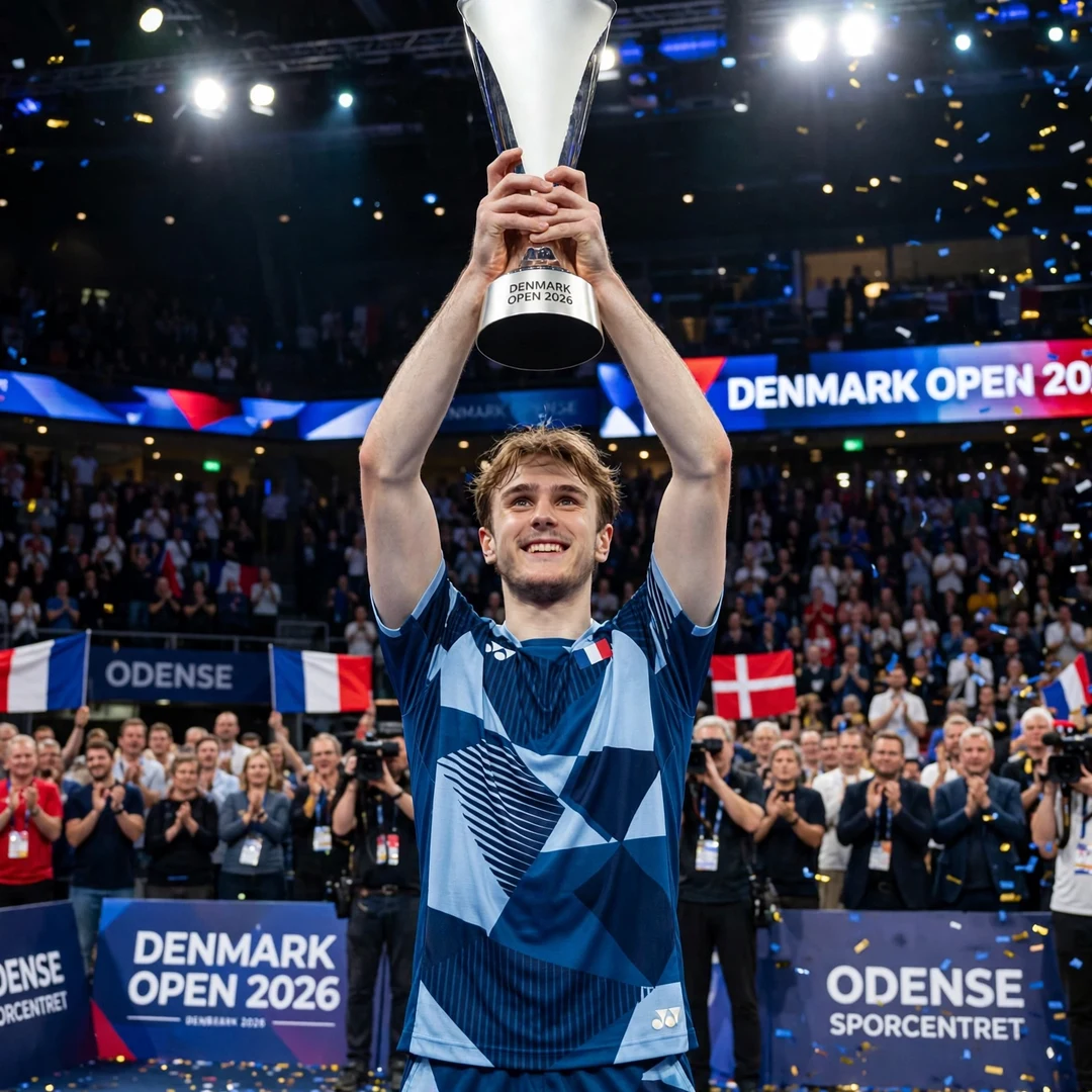 Alex Lanier winning the Denmark Open 2026 in Odense Alex Lanier lifting the Denmark Open 2026 trophy (AI-generated)