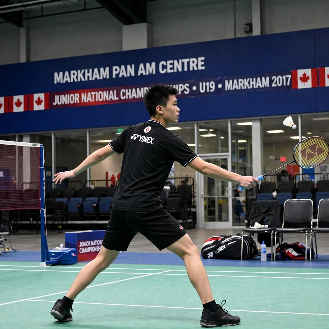 Brian Yang Canadian junior championships Young Brian Yang playing in the Canadian junior championships in Markham (AI-generated)
