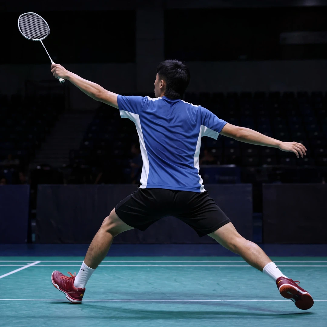 Cheng Ju-Sheng stretched out on the backhand side (AI-generated) Cheng Ju-Sheng stretched out on the backhand side (AI-generated)