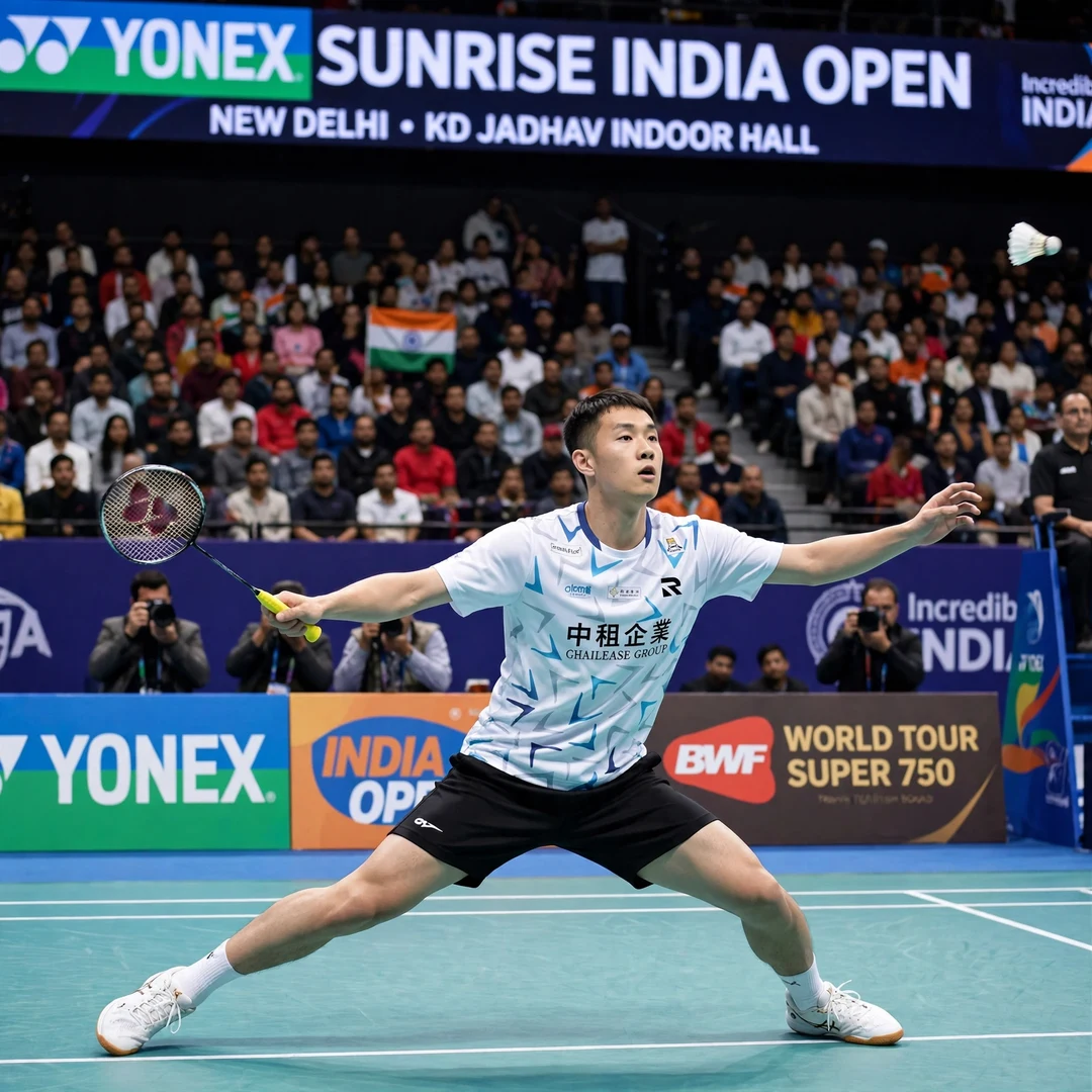Chi Yu Jen India Open 2026 Super 750 Chi Yu Jen in defensive action at the India Open 2026 in New Delhi (AI-generated)