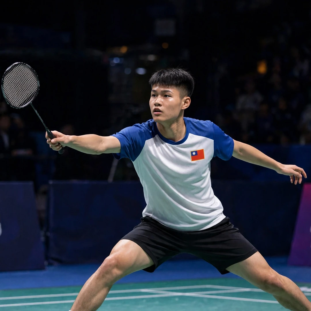 Chiang Tzu Chieh stretched out on the backhand side (AI-generated) Chiang Tzu Chieh stretched out on the backhand side (AI-generated)