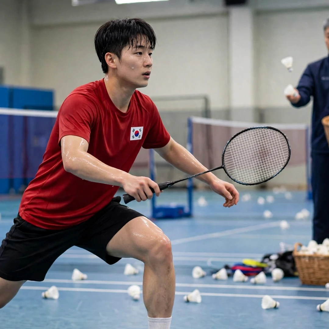 Cho Hyeon Woo training on court in South Korea (AI-generated) Cho Hyeon Woo training on court in South Korea (AI-generated)
