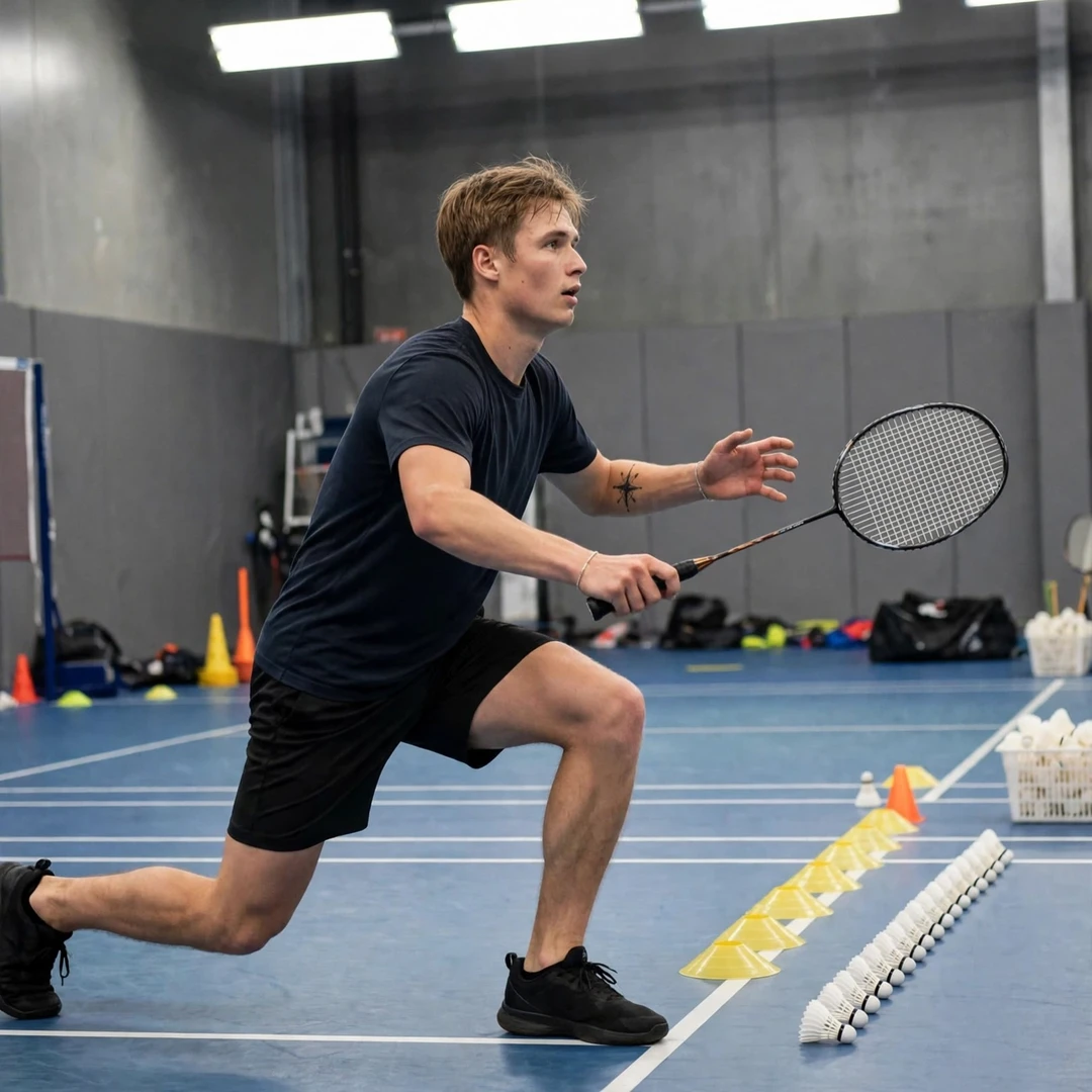 Christopher Vittoriani in a footwork training drill (AI-generated) Christopher Vittoriani in a footwork training drill (AI-generated)