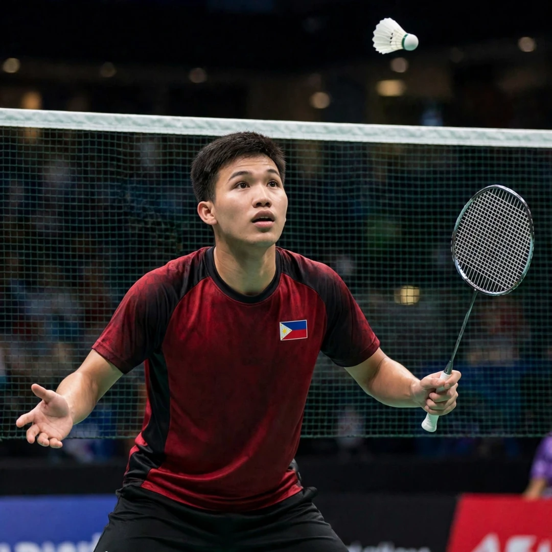 Clarence Villaflor playing a tumbling net shot with his left hand (AI-generated) Clarence Villaflor playing a tumbling net shot with his left hand (AI-generated)