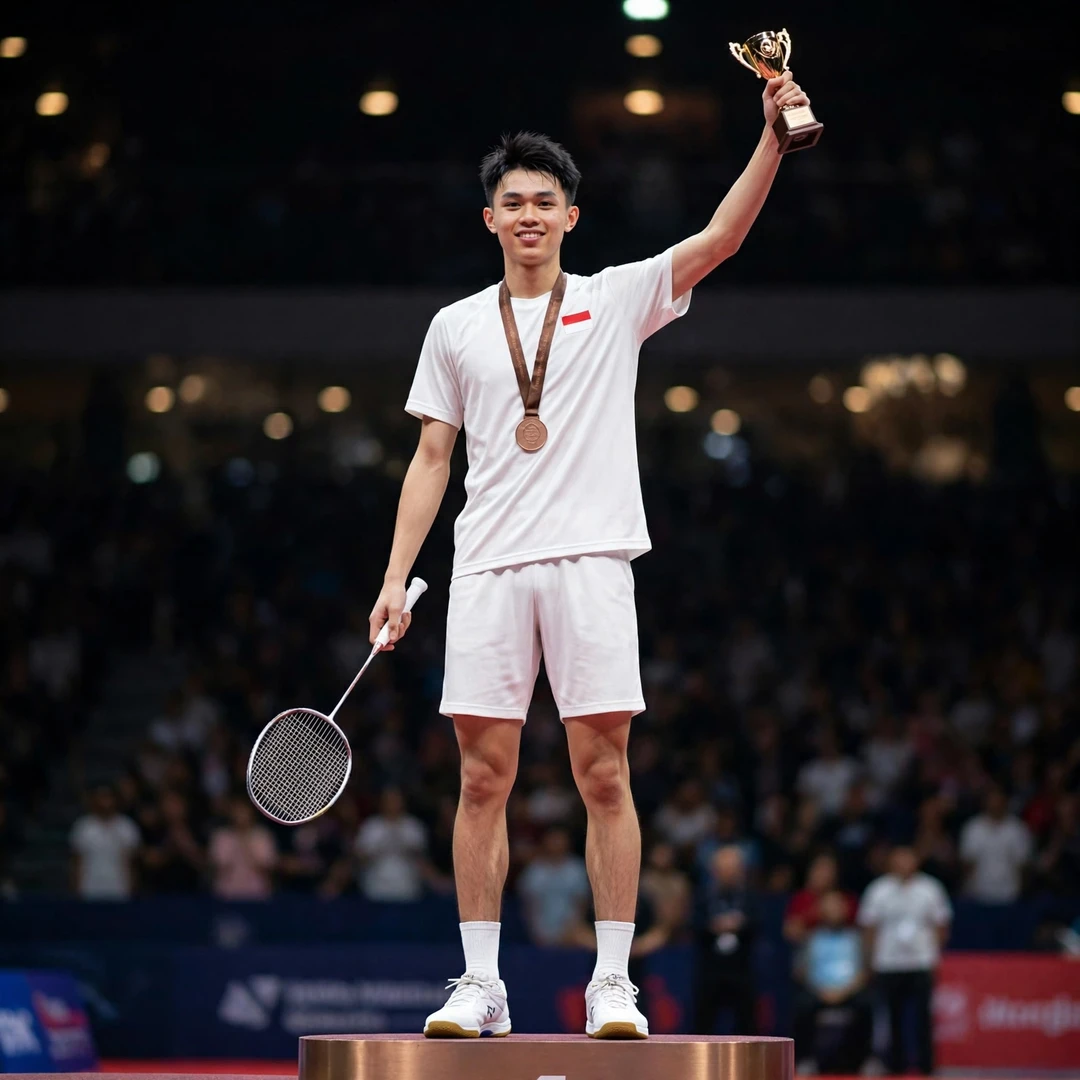 Dendi Triansyah on the podium at the Surabaya International Challenge 2026 (AI-generated) Dendi Triansyah on the podium at the Surabaya International Challenge 2026 (AI-generated)