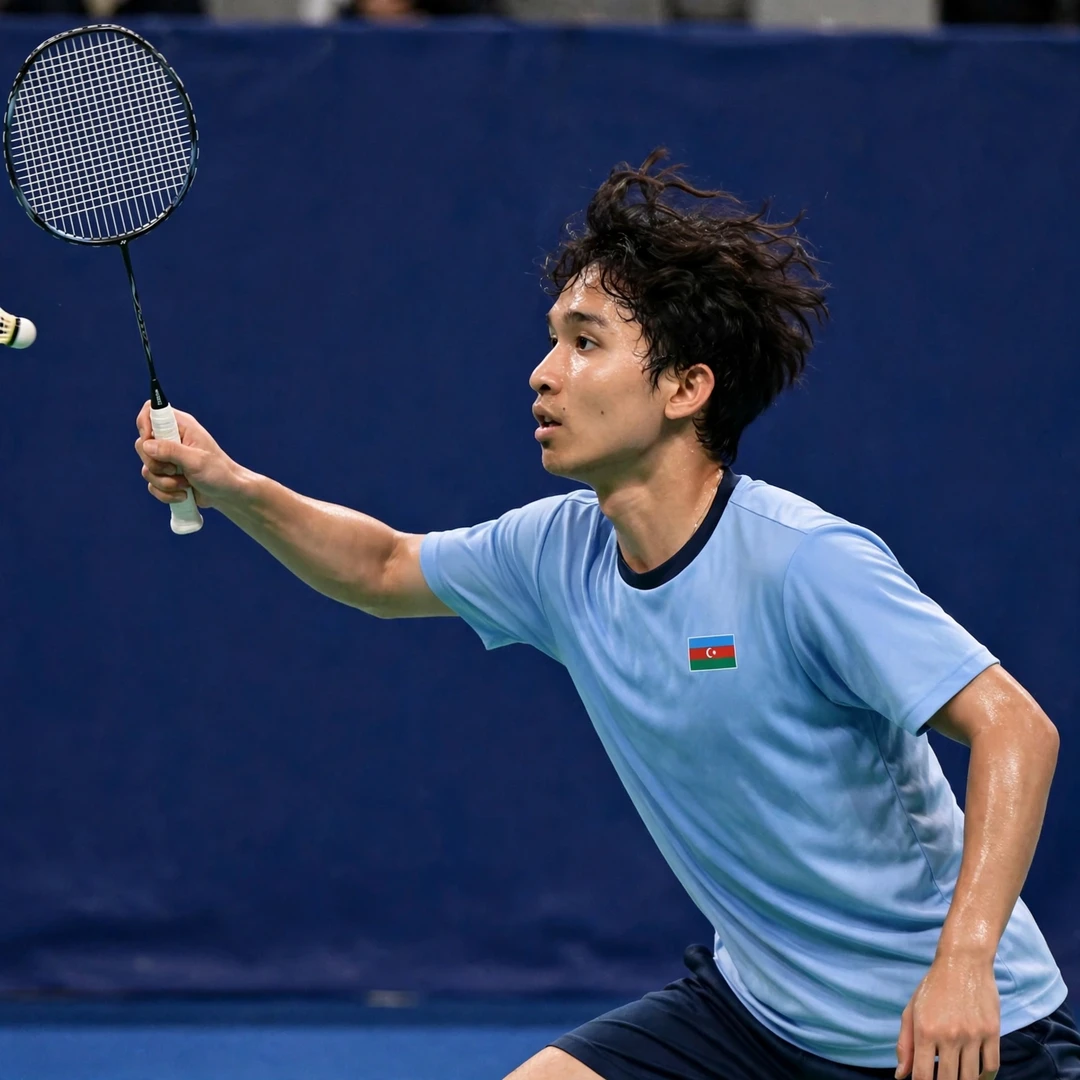 Dicky Dwi Pangestu playing a backhand defensive shot with his right hand (AI-generated) Dicky Dwi Pangestu playing a backhand defensive shot with his right hand (AI-generated)