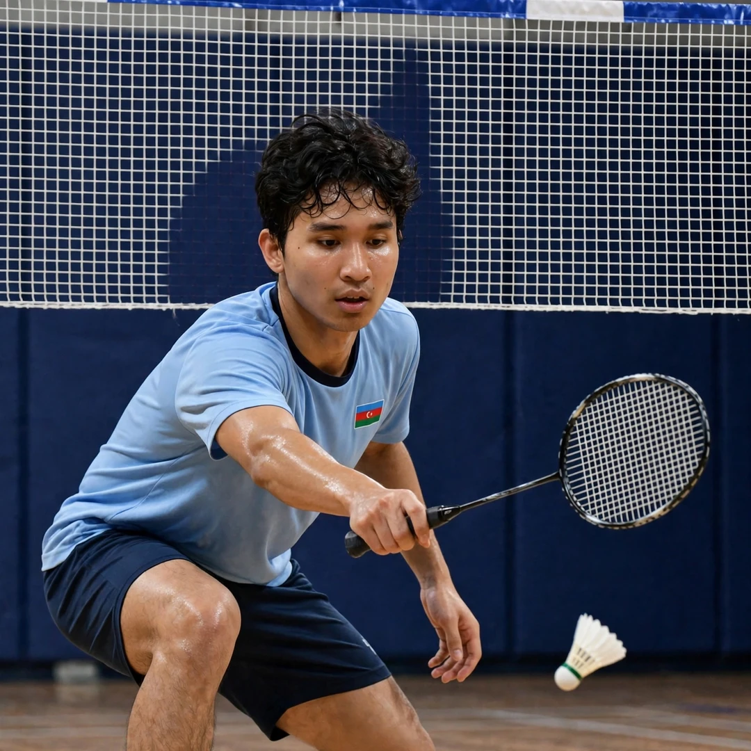 Dicky Dwi Pangestu playing a net shot in the Uganda International Challenge 2025 final (AI-generated) Dicky Dwi Pangestu playing a net shot in the Uganda International Challenge 2025 final (AI-generated)