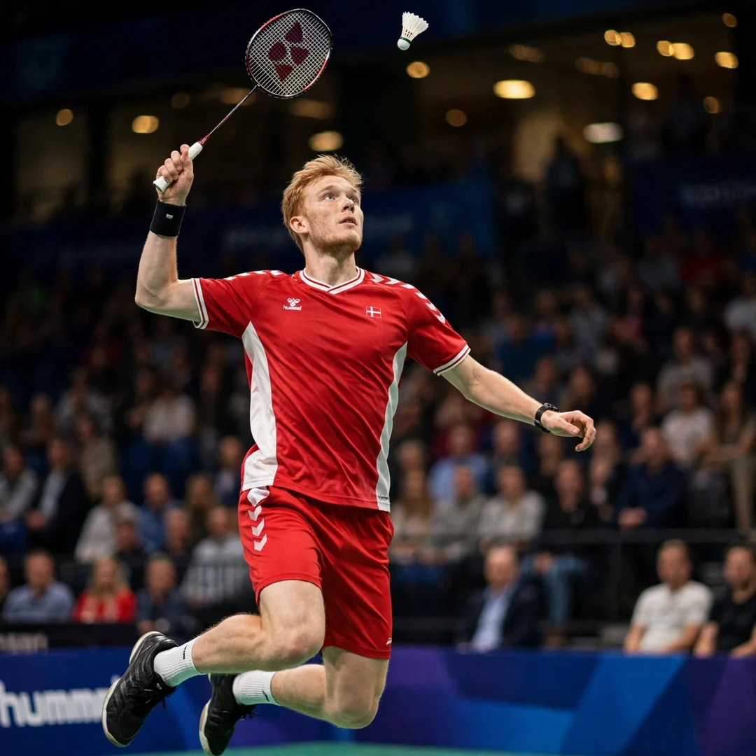 Ditlev Jaeger Holm hitting a jump smash (AI-generated) Ditlev Jaeger Holm hitting a jump smash (AI-generated)