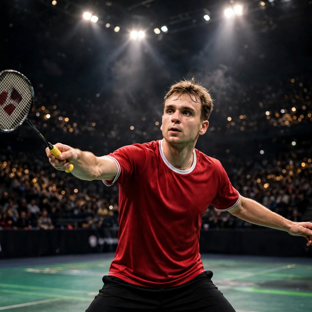 Dominik Kwinta at the BWF World Championships 2026 in New Delhi (AI-generated) Dominik Kwinta at the BWF World Championships 2026 in New Delhi (AI-generated)