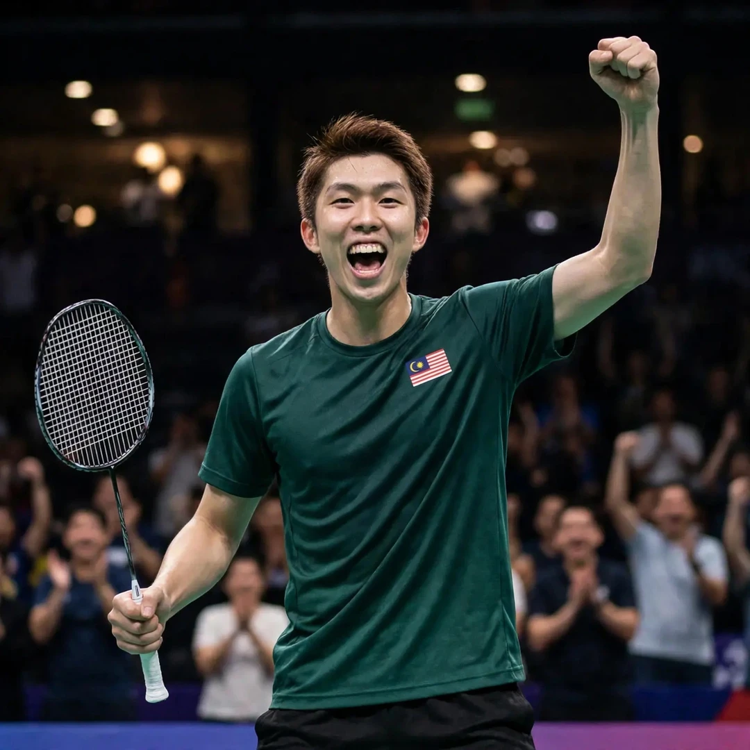 Eogene Ewe celebrating a match victory with a fist pump (AI-generated) Eogene Ewe celebrating a match victory with a fist pump (AI-generated)