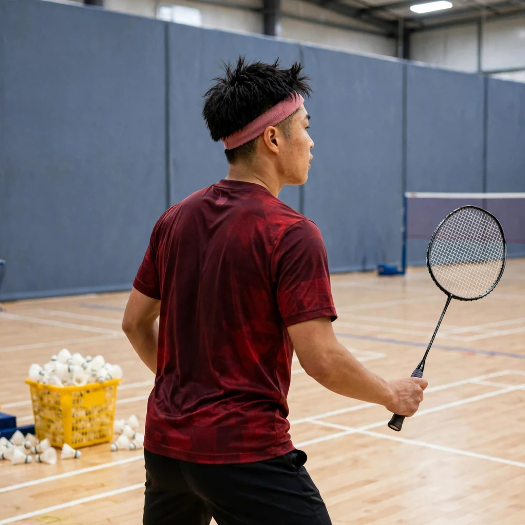 Garret Tan Garret Tan in a multi-shuttle training drill (AI-generated)