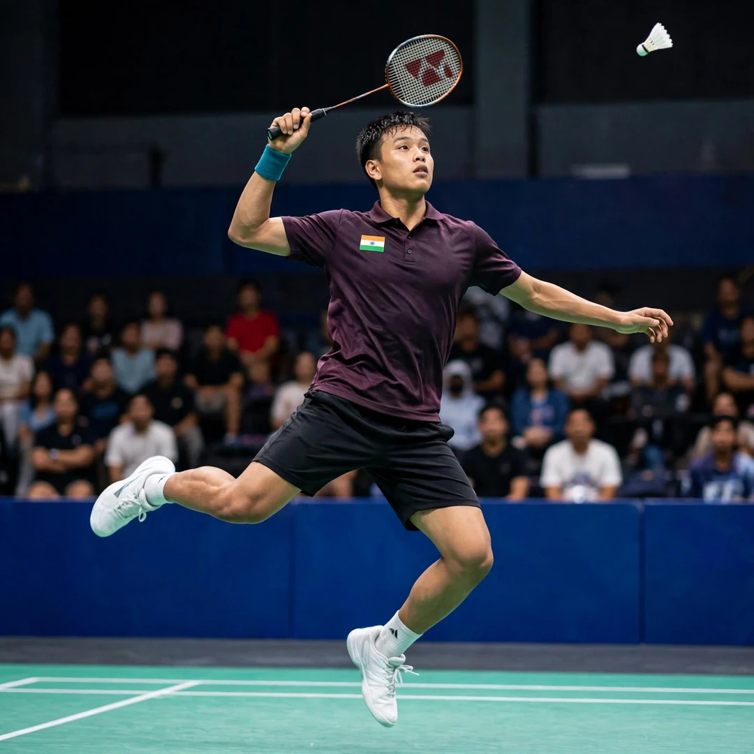 Ginpaul Sonna back-court play during his Pontianak International Challenge 2026 final run Ginpaul Sonna at the Pontianak International Challenge (AI-generated)