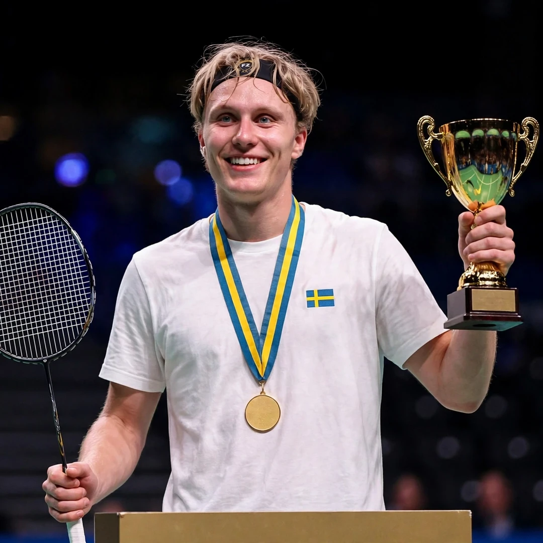 Gustav Bjorkler on the podium as Swedish national champion (AI-generated) Gustav Bjorkler on the podium as Swedish national champion (AI-generated)