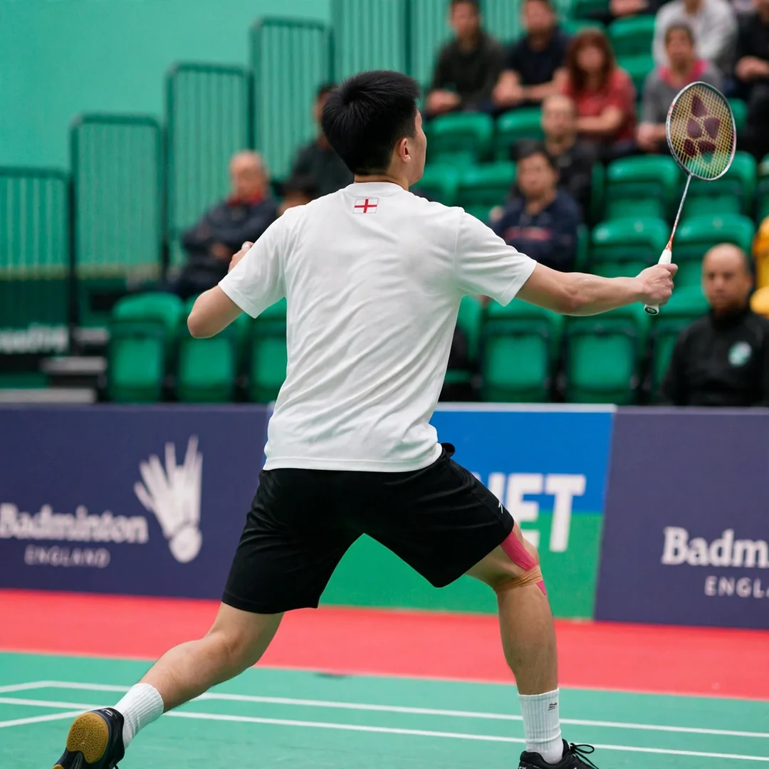 Harry Huang Harry Huang playing a forehand drive, back view (AI-generated)