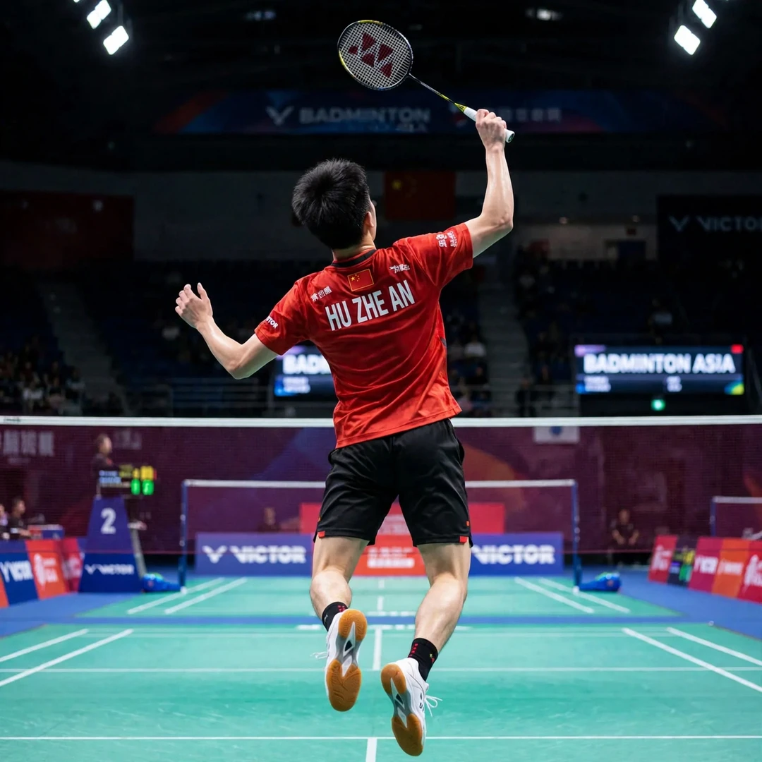 Hu Zhe An jump smash Hu Zhe An playing a jump smash (AI-generated)