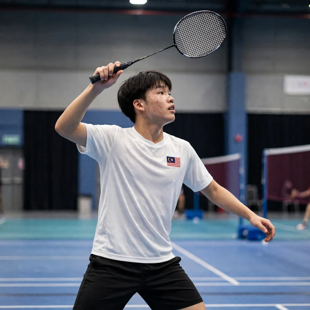 Huan Kai Hern playing a patient rally from the rear court (AI-generated) Huan Kai Hern playing a patient rally from the rear court (AI-generated)