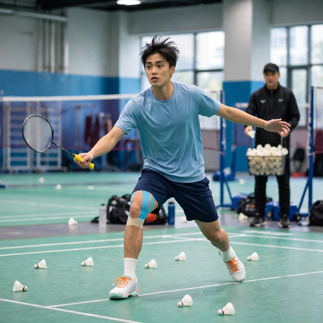 Huang Yu in a multi-shuttle training drill in Taipei (AI-generated) Huang Yu in a multi-shuttle training drill in Taipei (AI-generated)